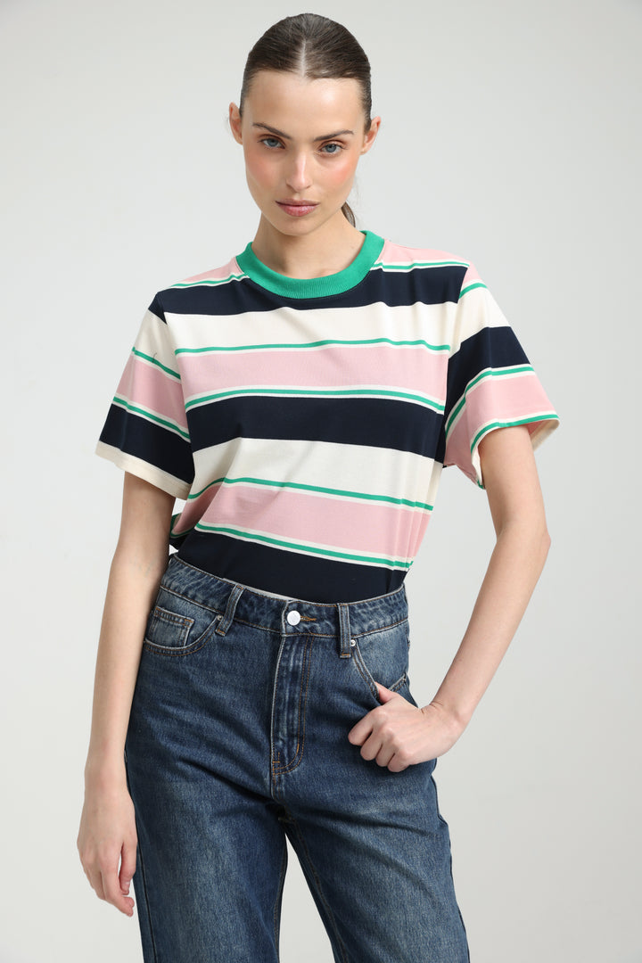 Simpla Navy Striped T-Shirt