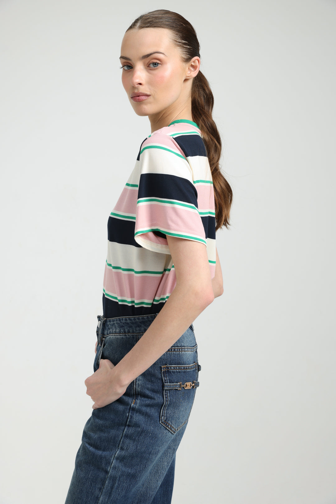 Simpla Navy Striped T-Shirt
