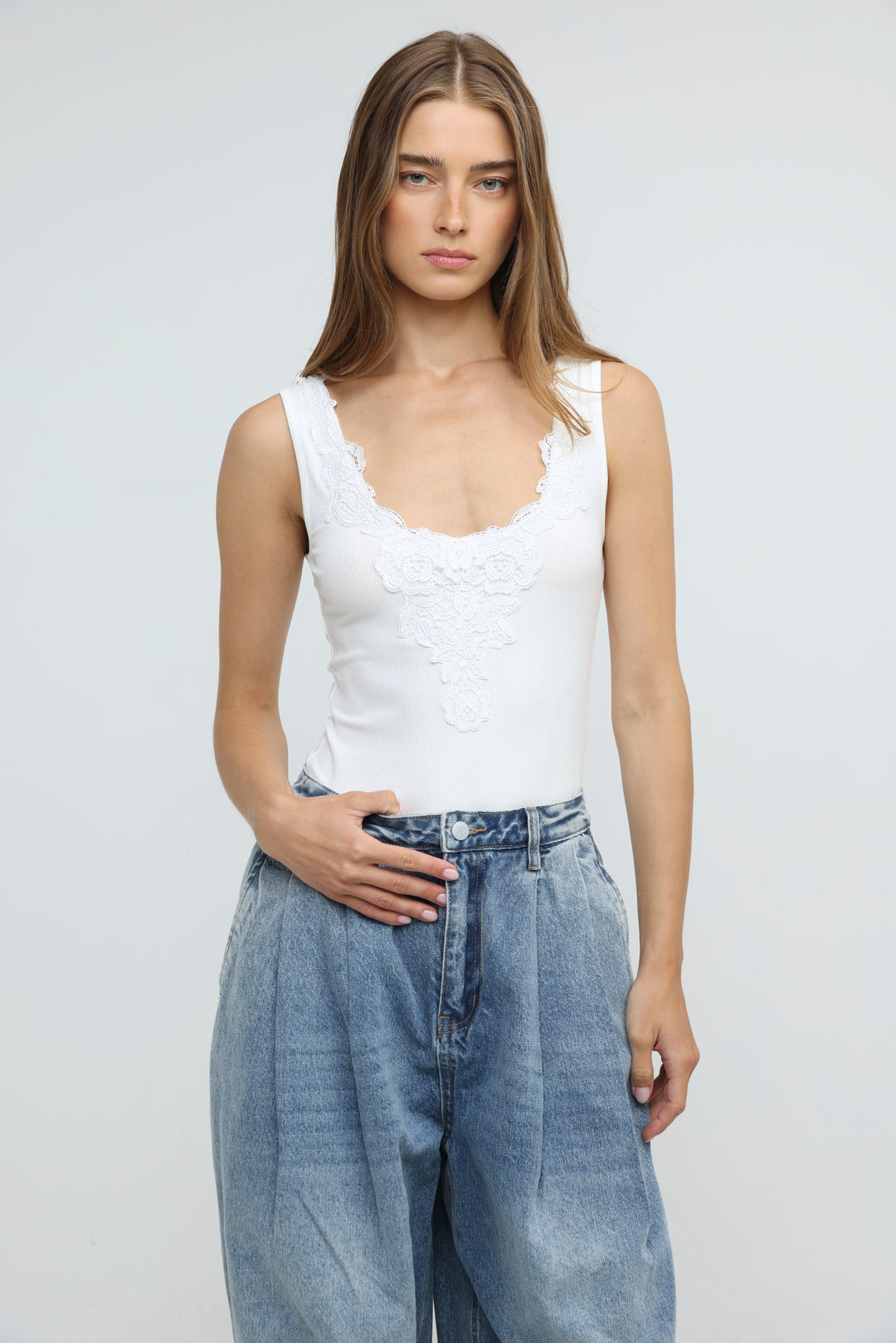 Saba03 White Bodysuit