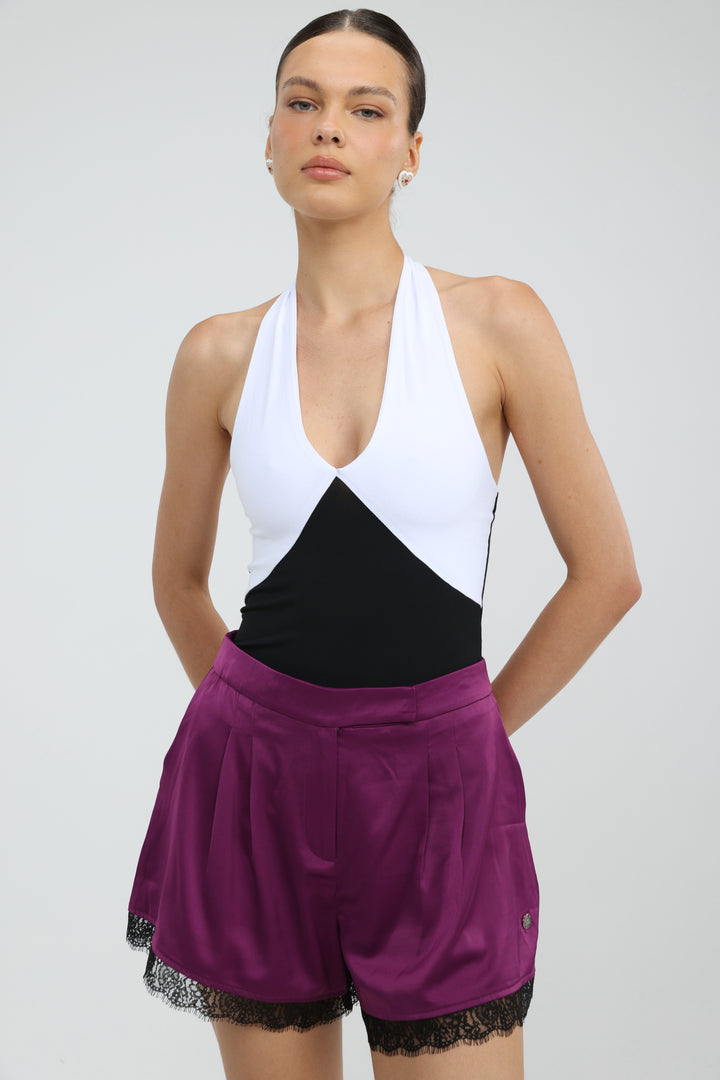 Note Mixed Black/White Bodysuit