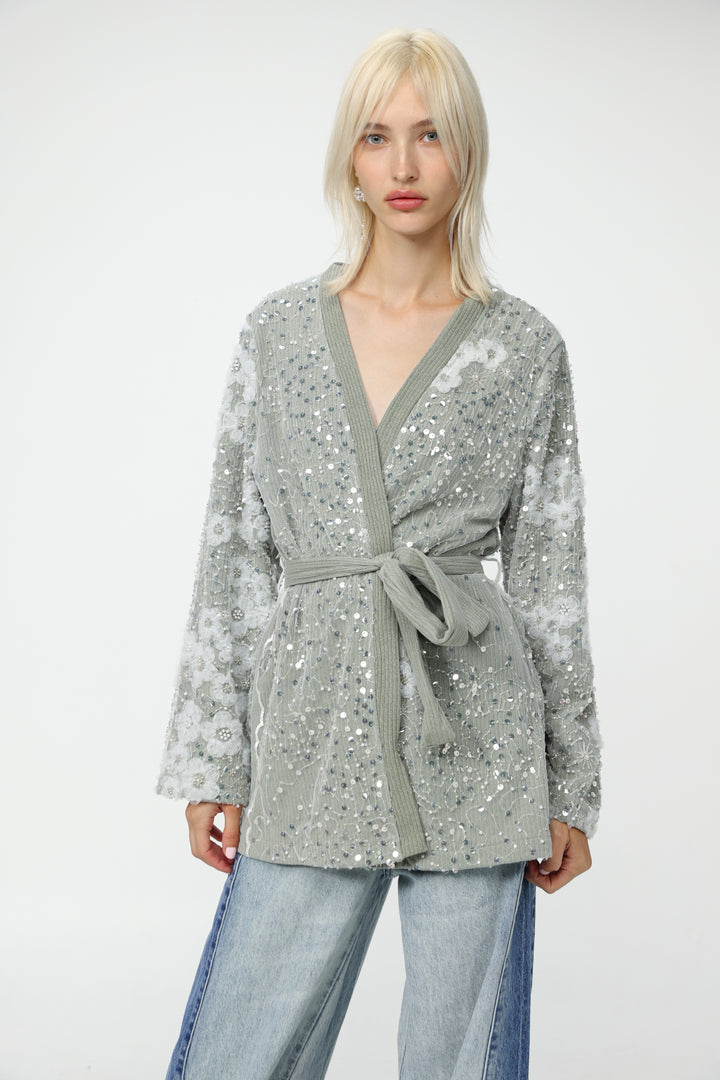 Blossom Grey Kimono
