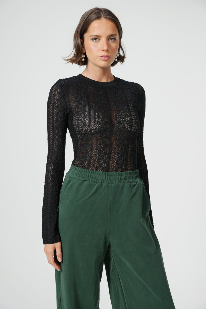People Black Bodysuit