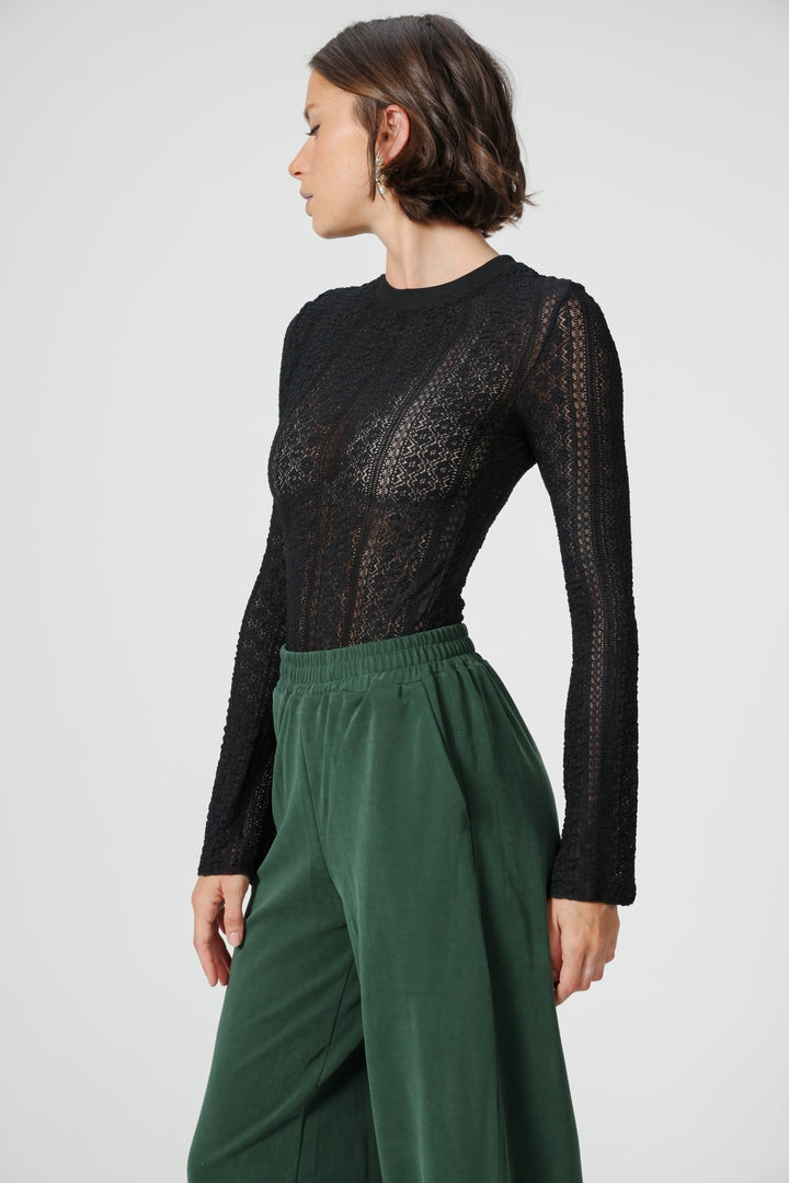People Black Bodysuit