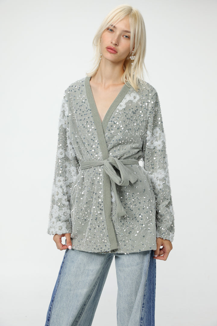 Blossom Grey Kimono