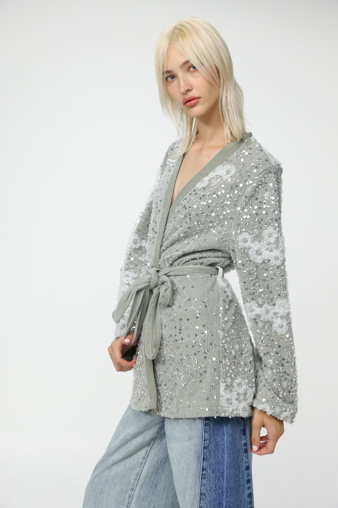 Blossom Grey Kimono
