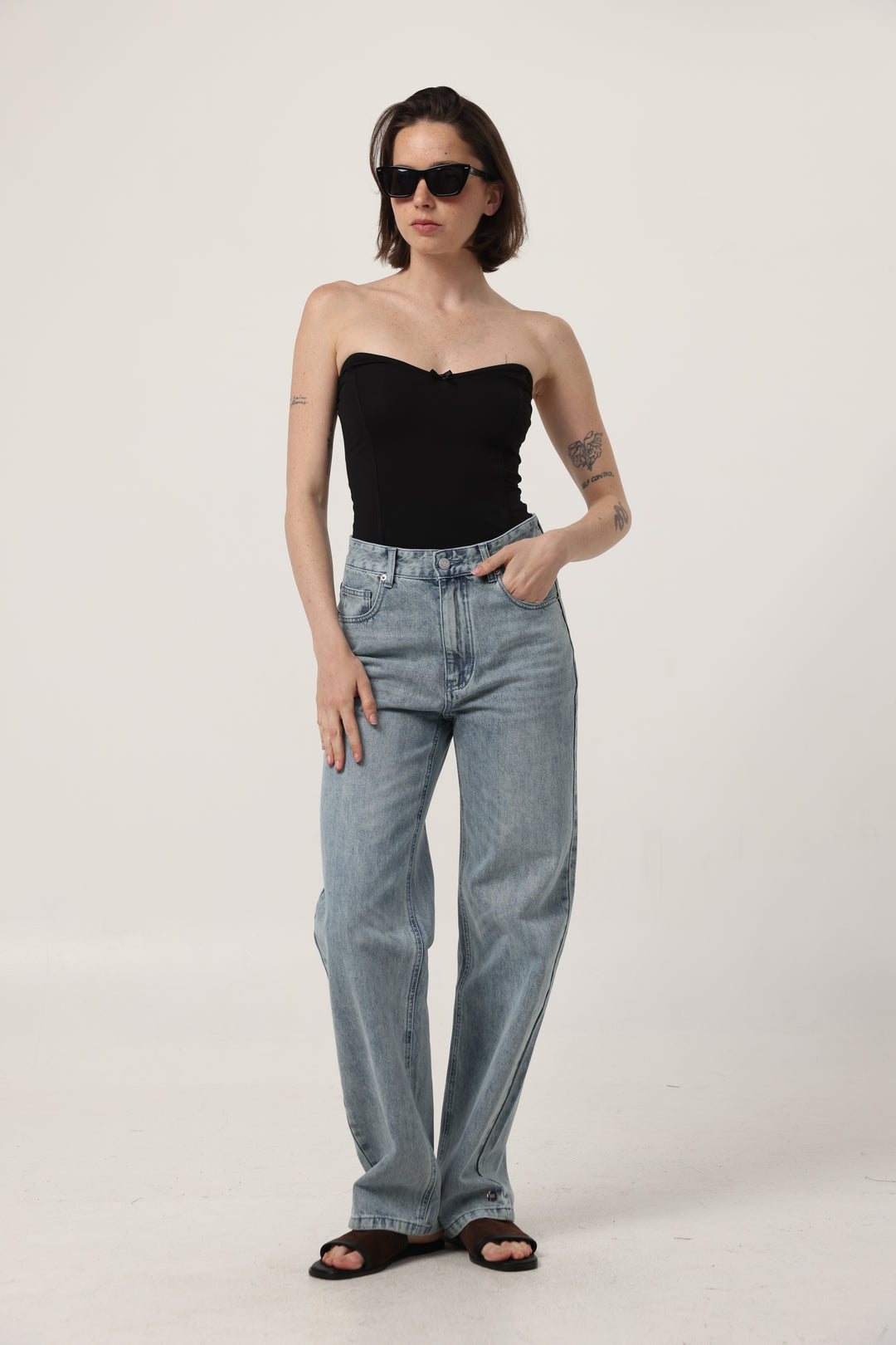 Touch Black Strapless Top