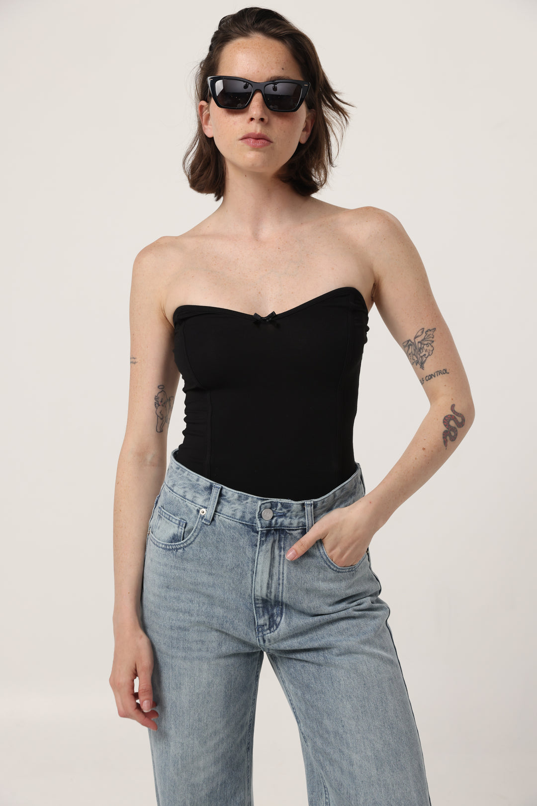 Touch Black Strapless Top
