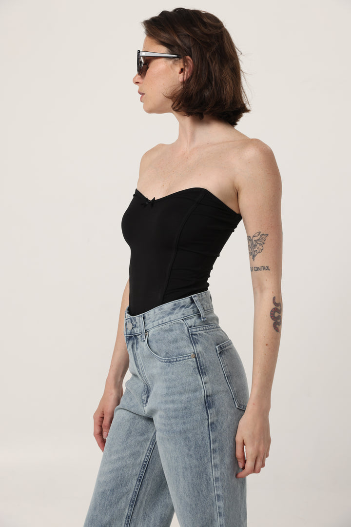 Touch Black Strapless Top