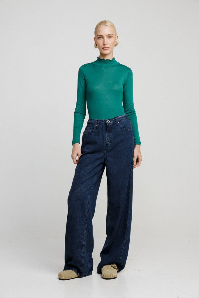 青liquor』silkscreen baggy Denim pants｜パンツ