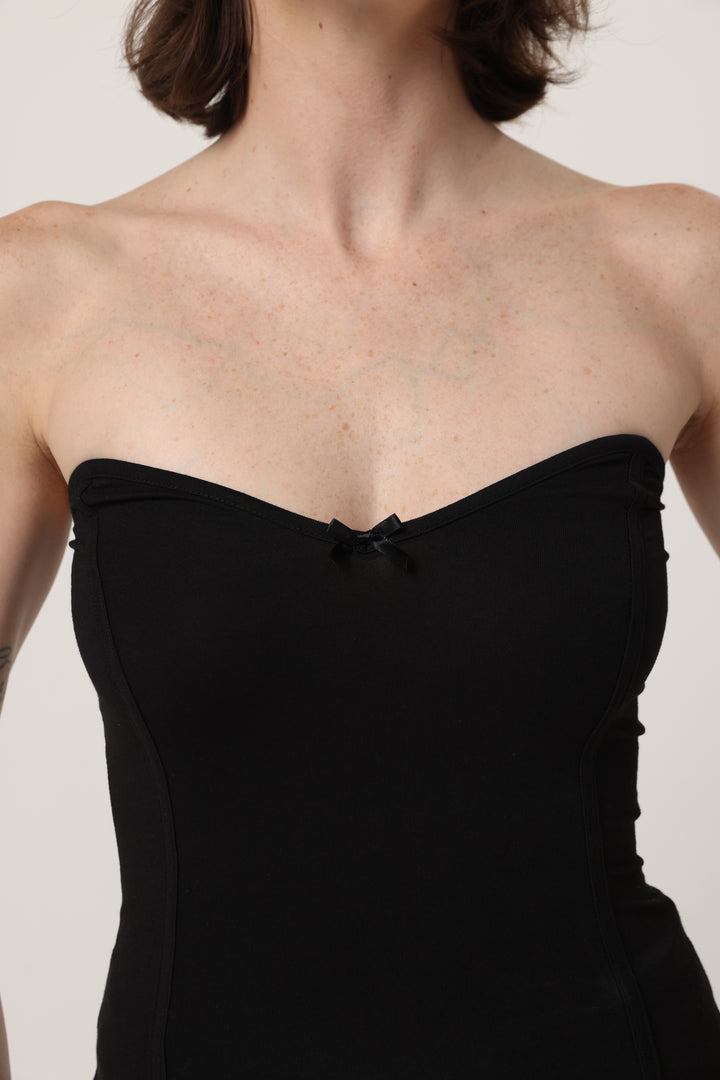 Touch Black Strapless Top