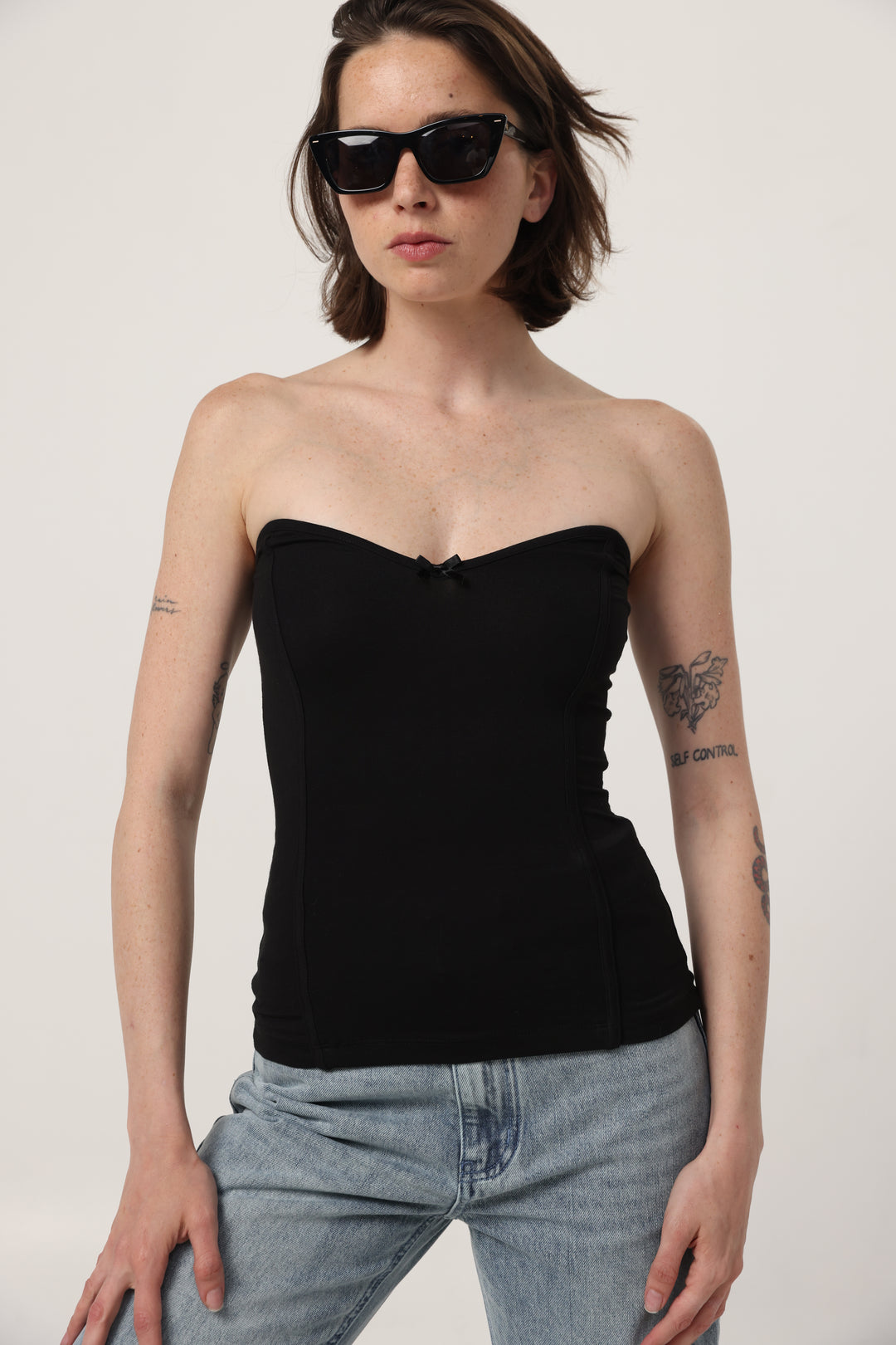 Touch Black Strapless Top
