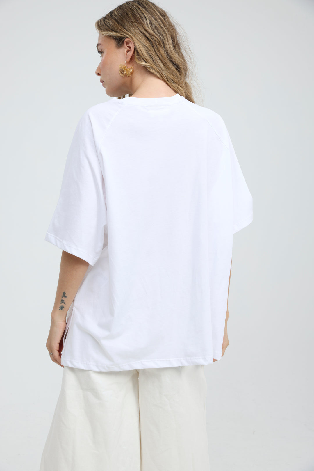 Oversized White Raglan T-Shirt