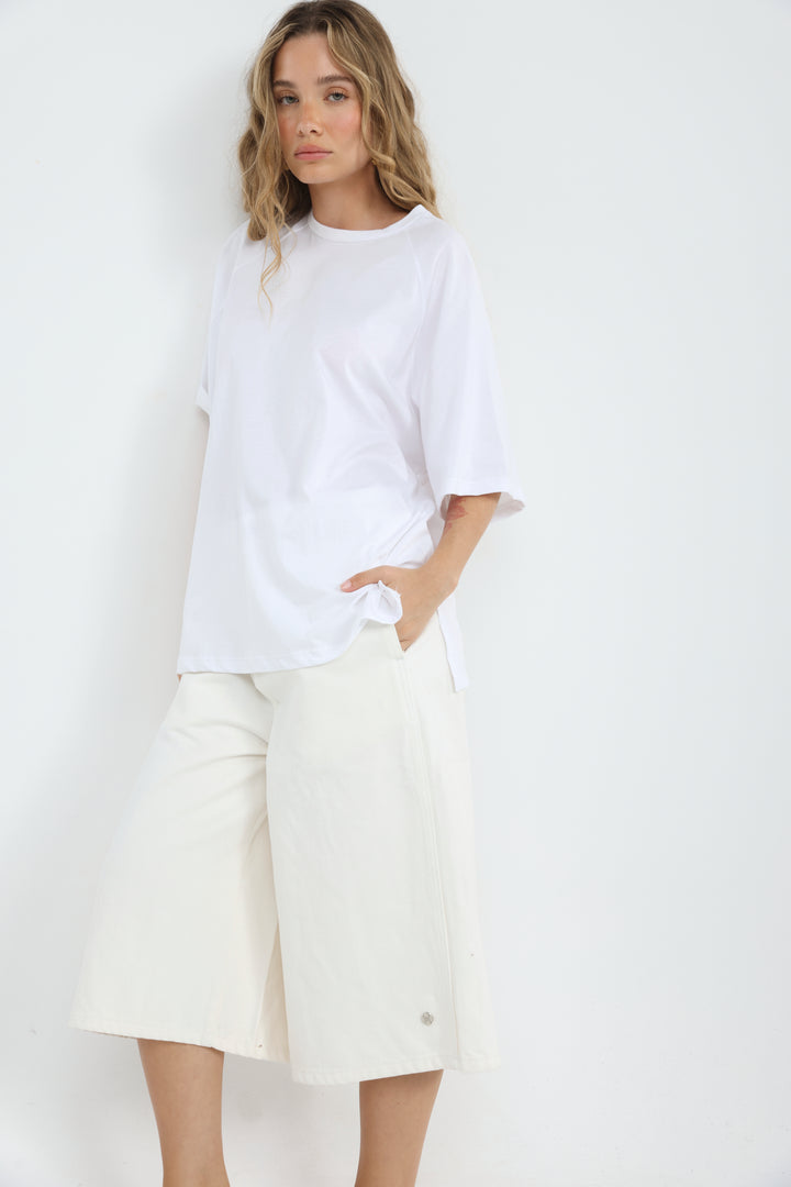Star 801 White Bermuda Denim