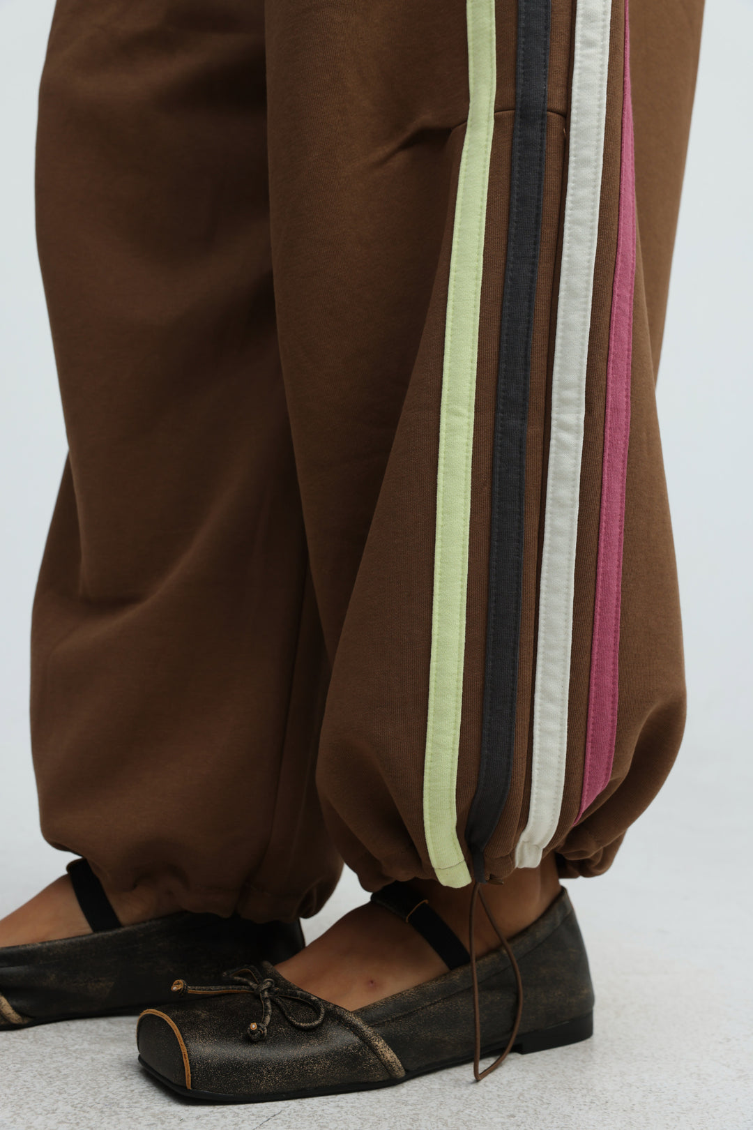 Side Stripes Brown Joggers
