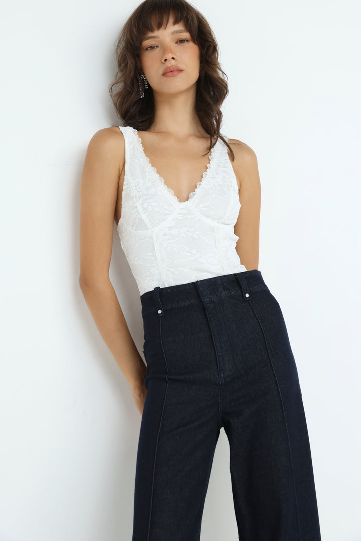 Tempt White Bodysuit