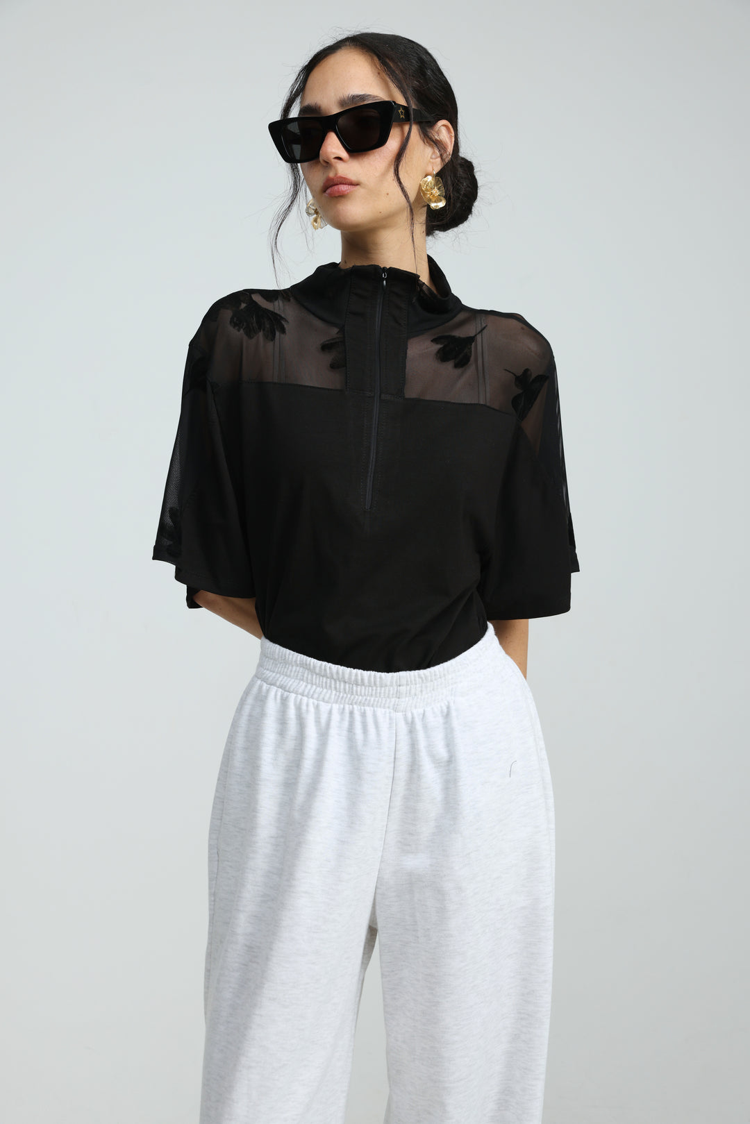 Adamon Black Mesh/Velvet Polo
