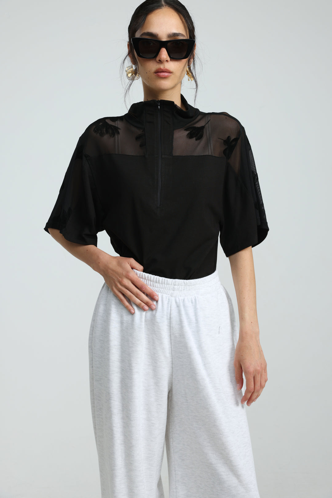 Adamon Black Mesh/Velvet Polo