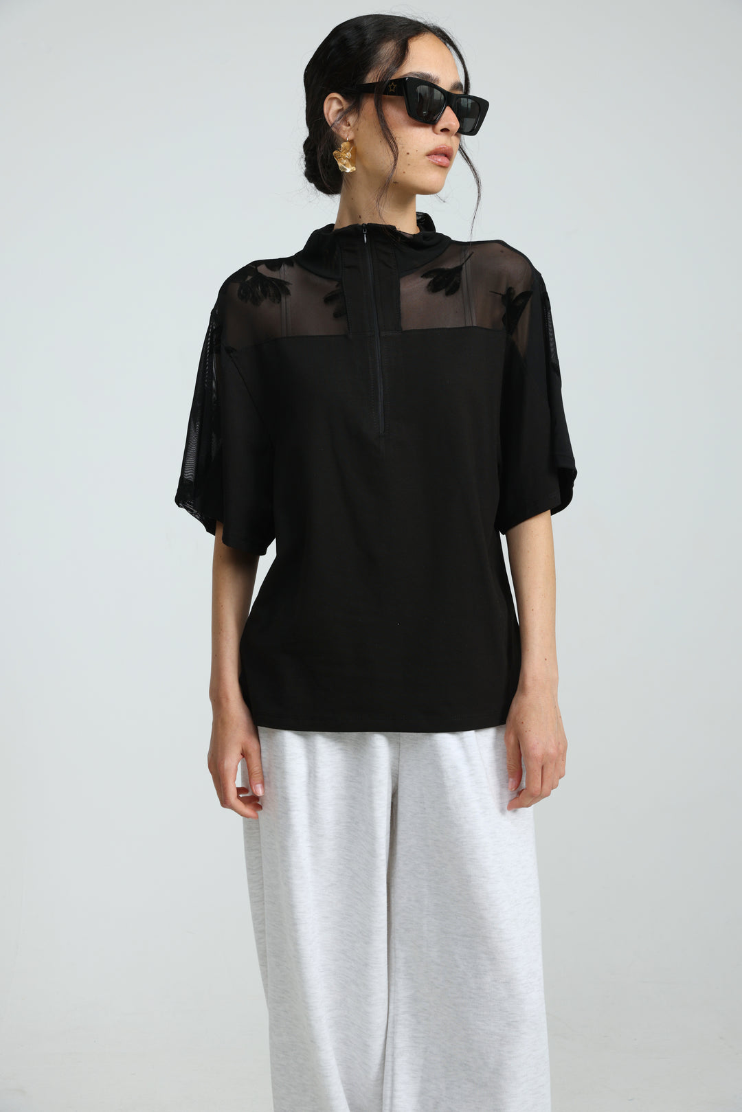 Adamon Black Mesh/Velvet Polo