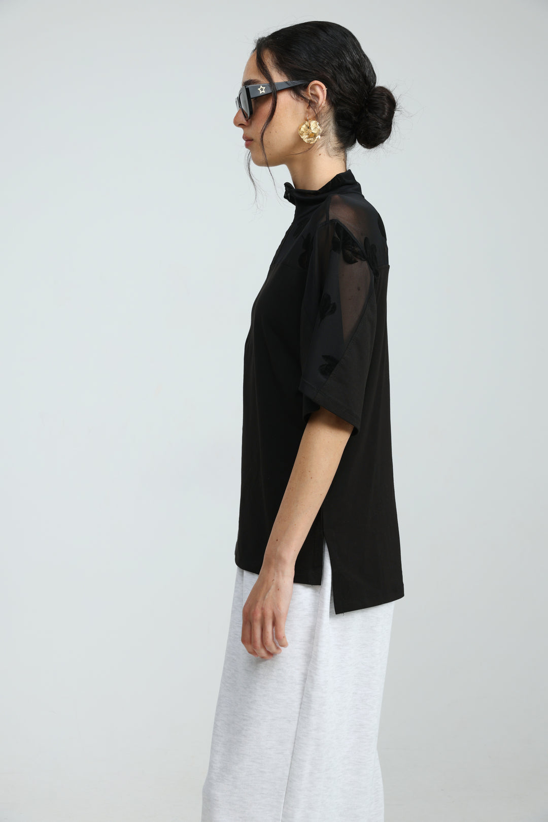 Adamon Black Mesh/Velvet Polo