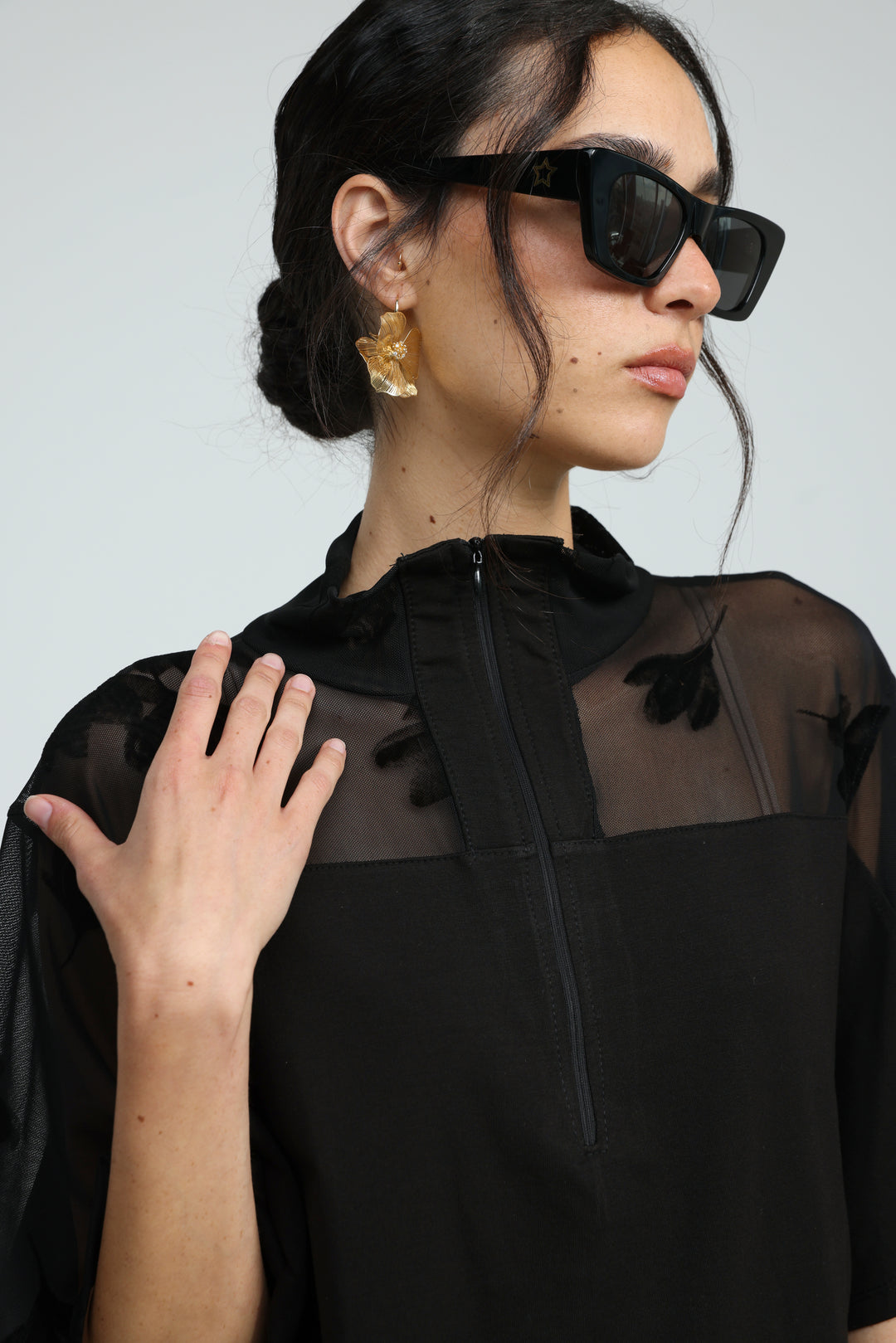 Adamon Black Mesh/Velvet Polo
