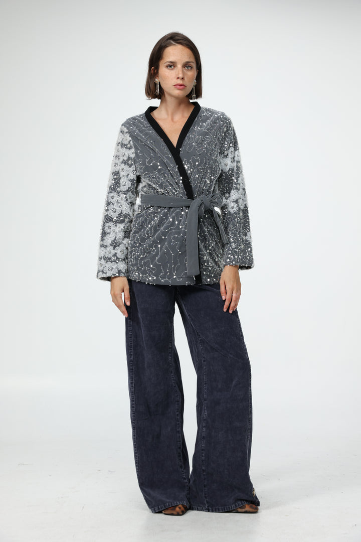 Blossom Black Kimono