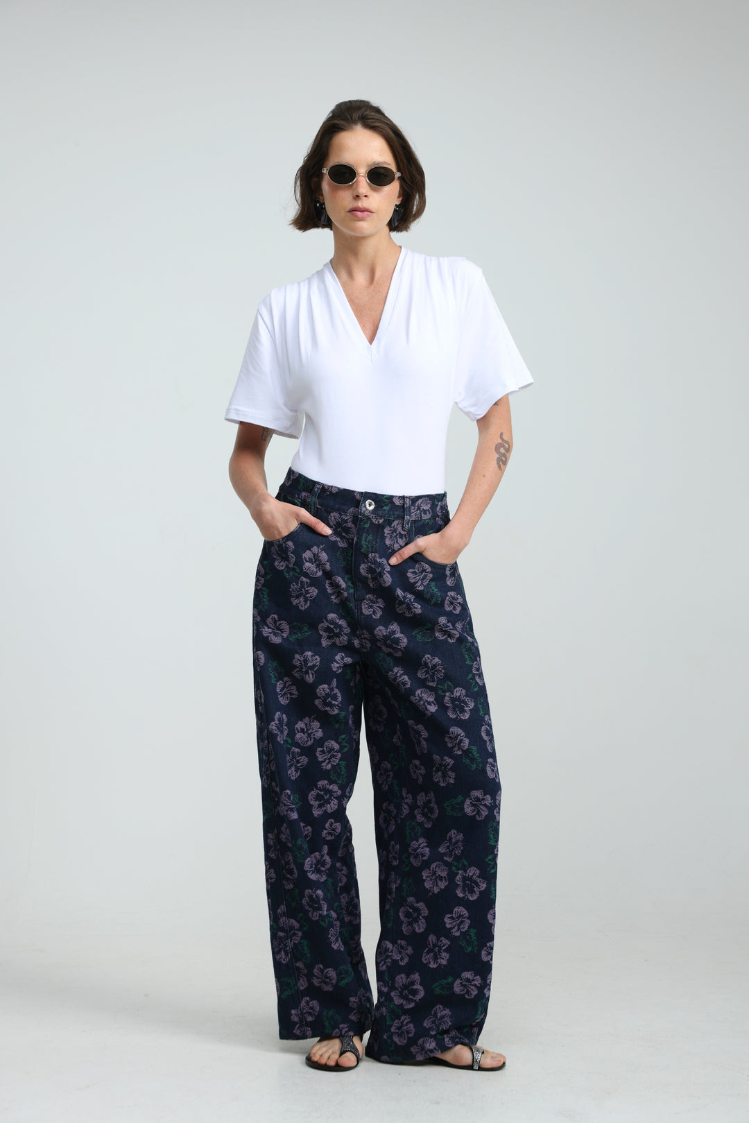 Guri Dark Floral Denim