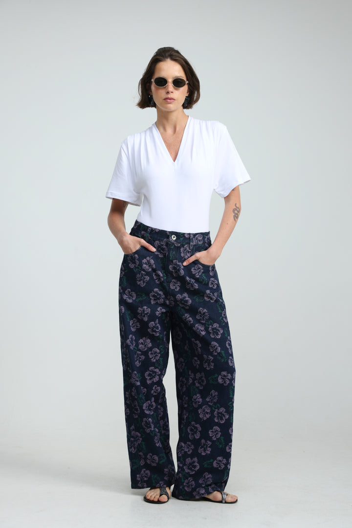 Guri Dark Floral Denim