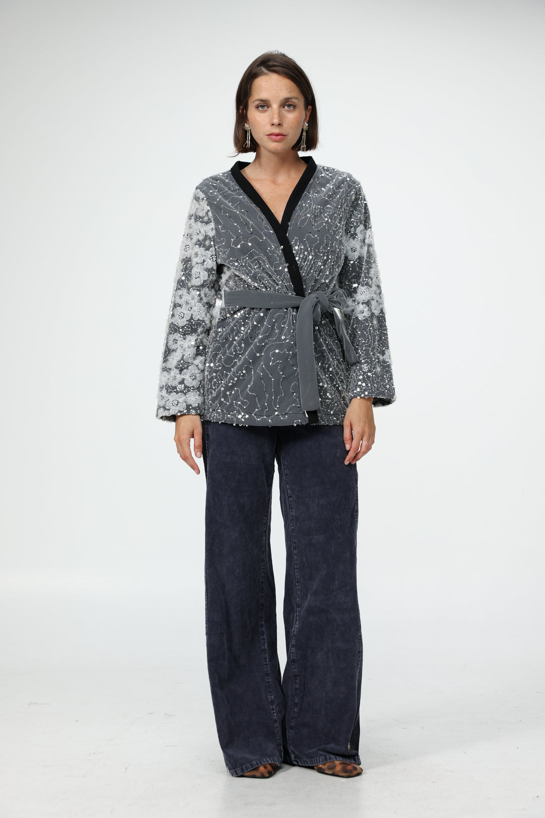 Blossom Black Kimono