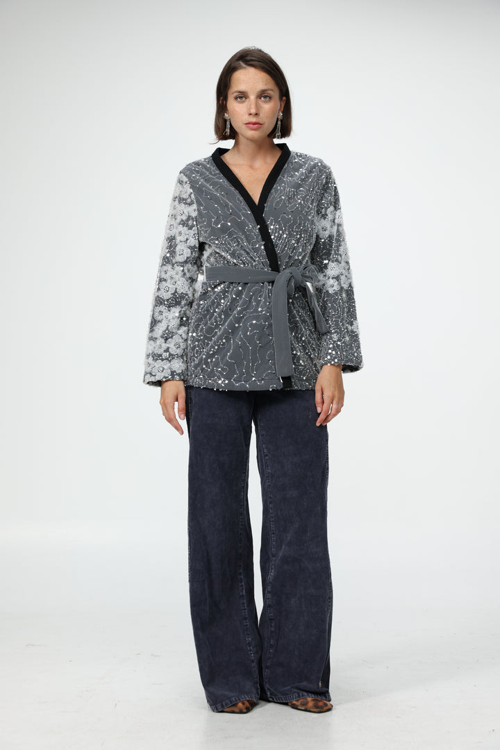 Blossom Black Kimono