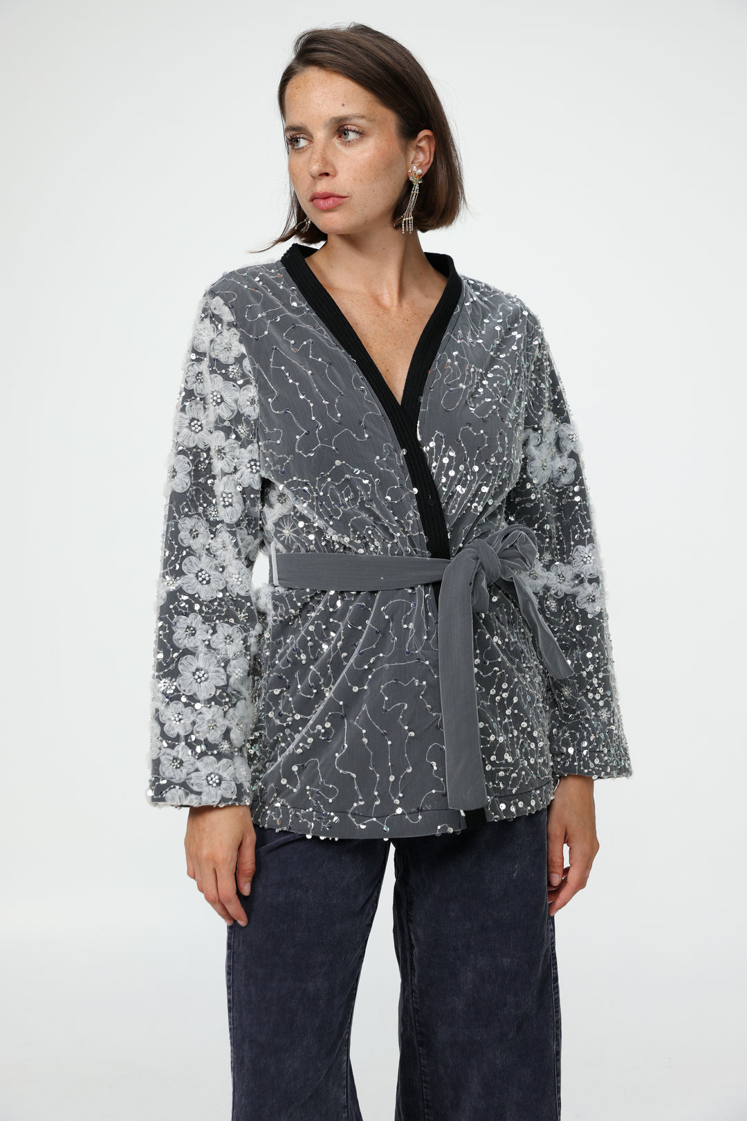 Blossom Black Kimono