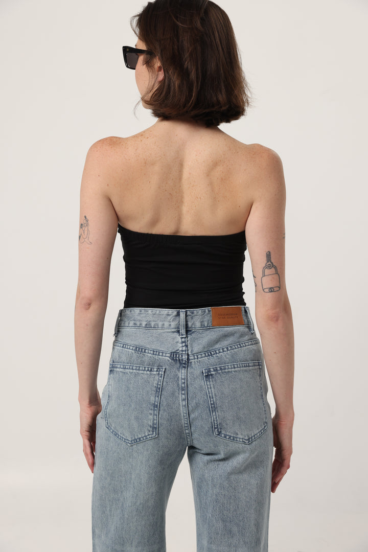 Touch Black&White Strapless Top