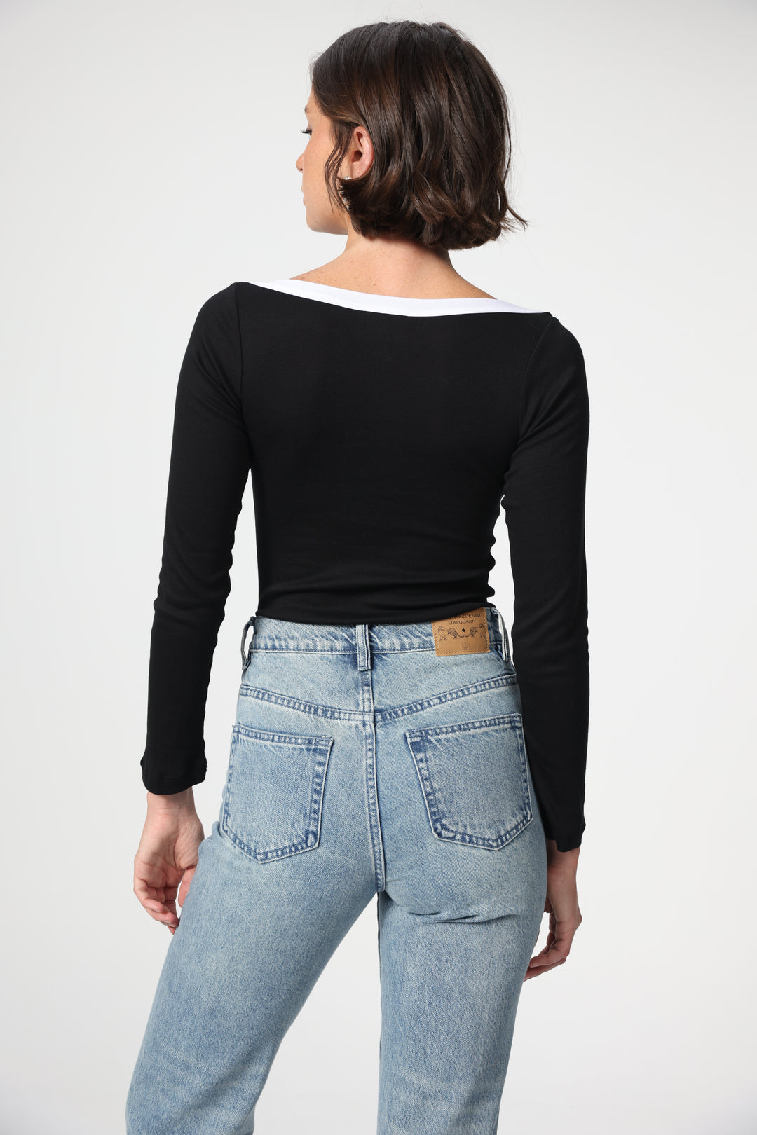 Still Black Off Shoulder Shirt