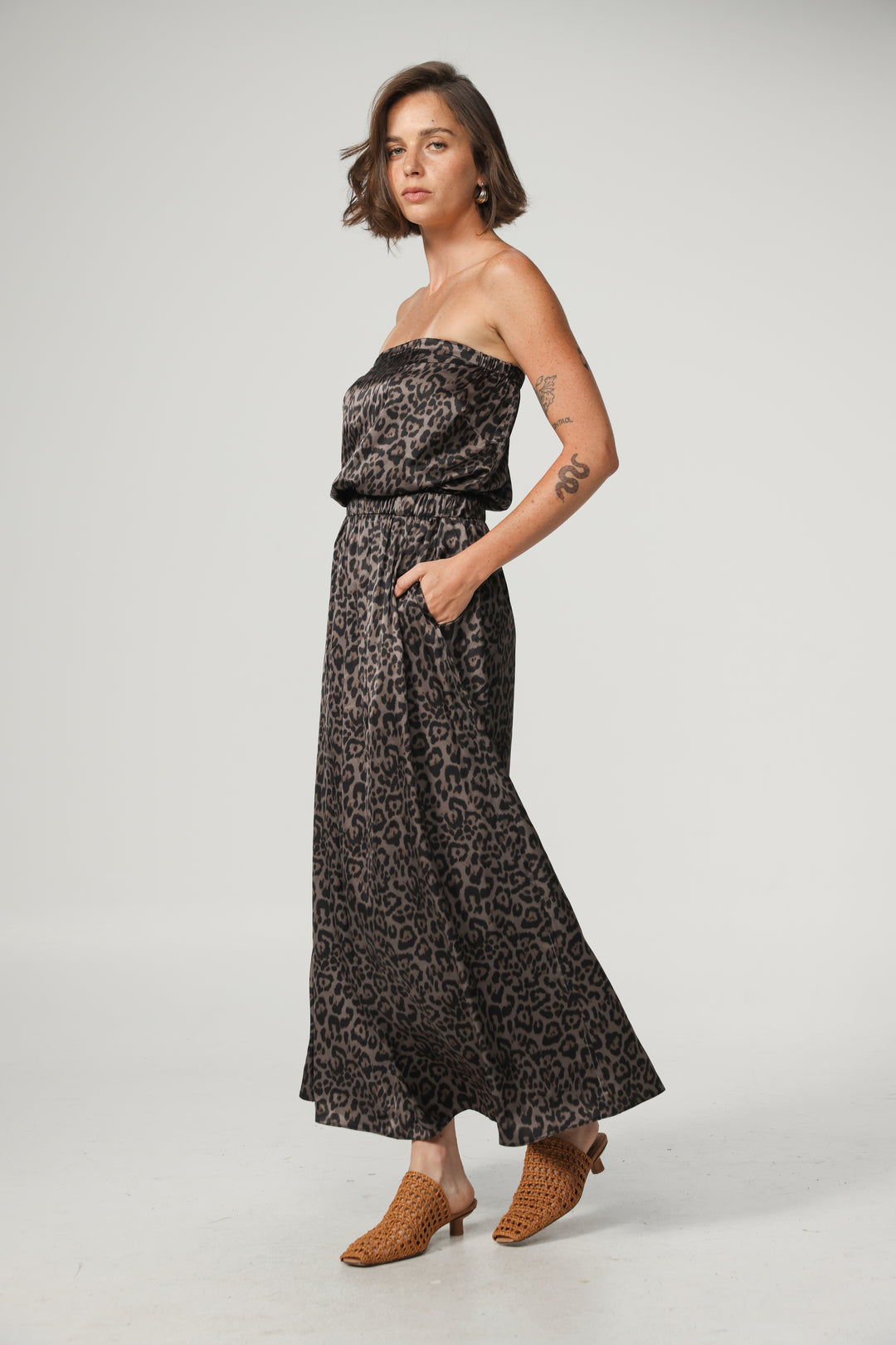 Her Leopard Strapless Dress