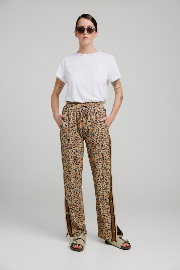 Popper Floral Striped Joggers