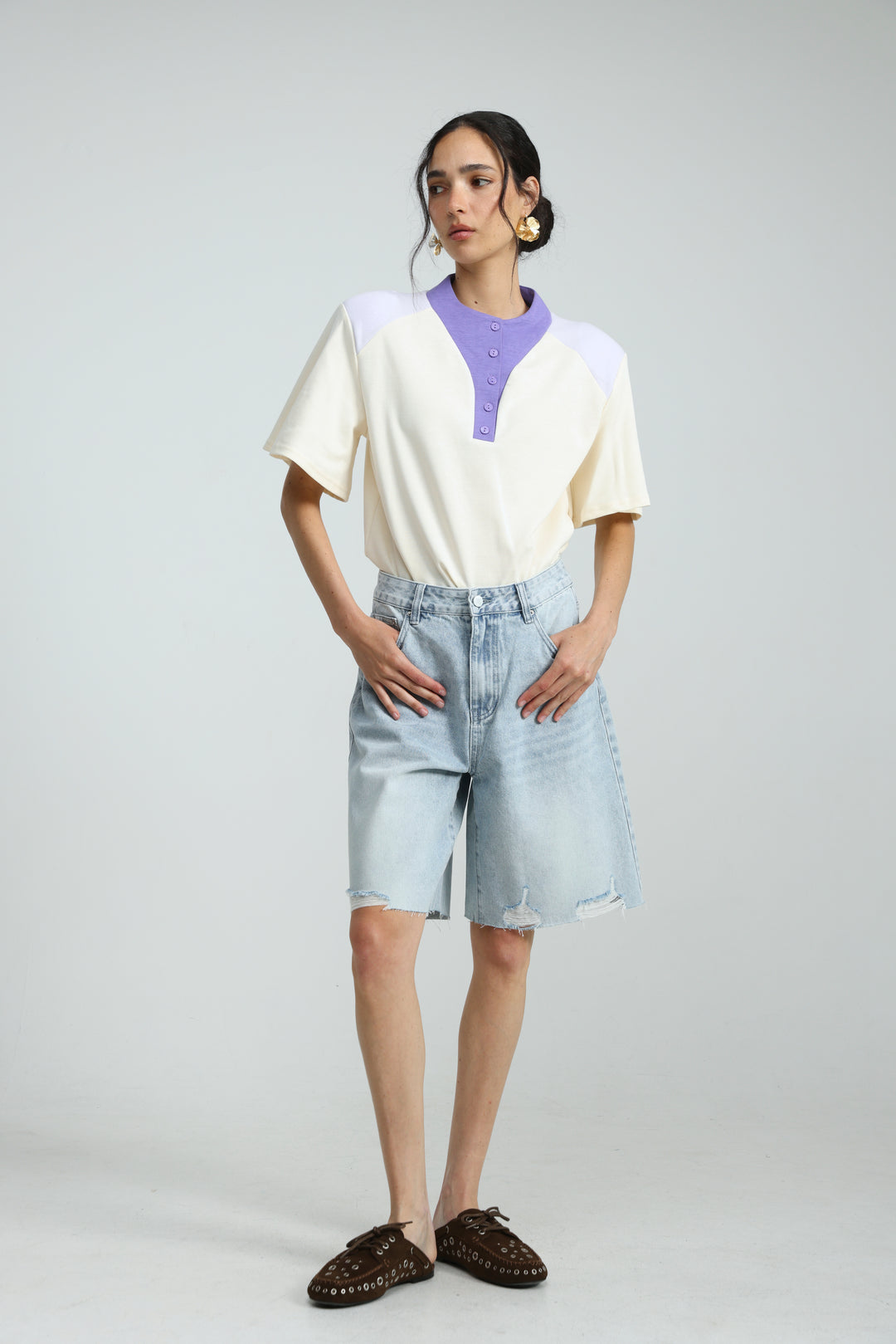 Star 606 Light Blue Bermuda Denim