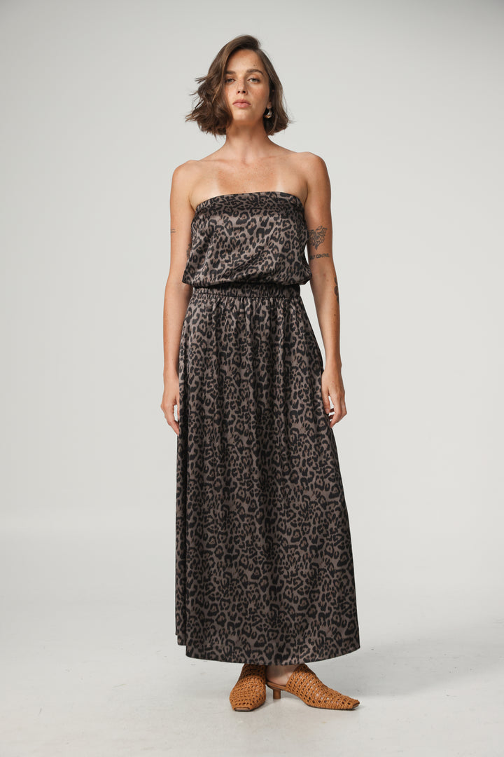 Her Leopard Strapless Dress