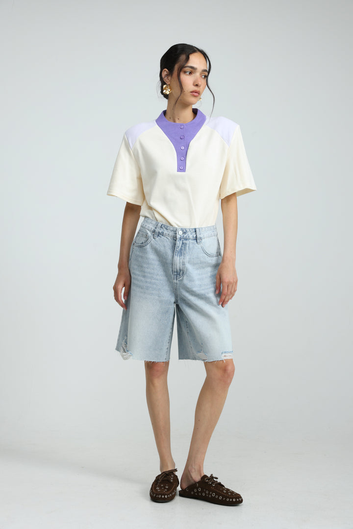 Star 606 Light Blue Bermuda Denim