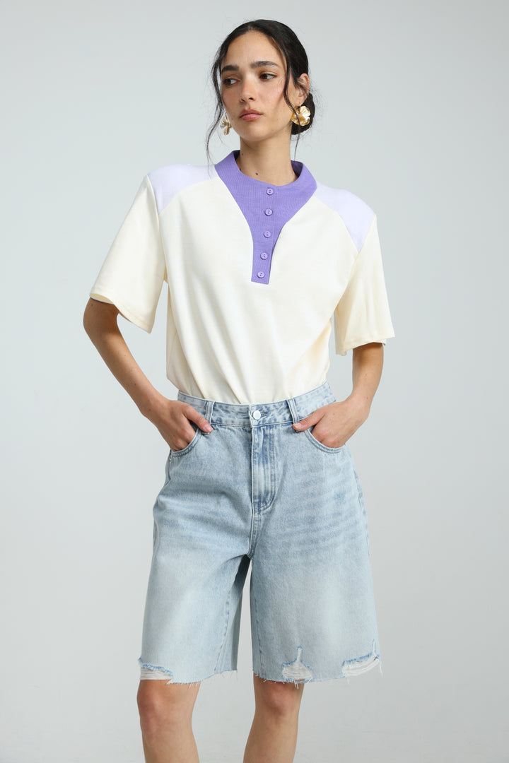 Star 606 Light Blue Bermuda Denim