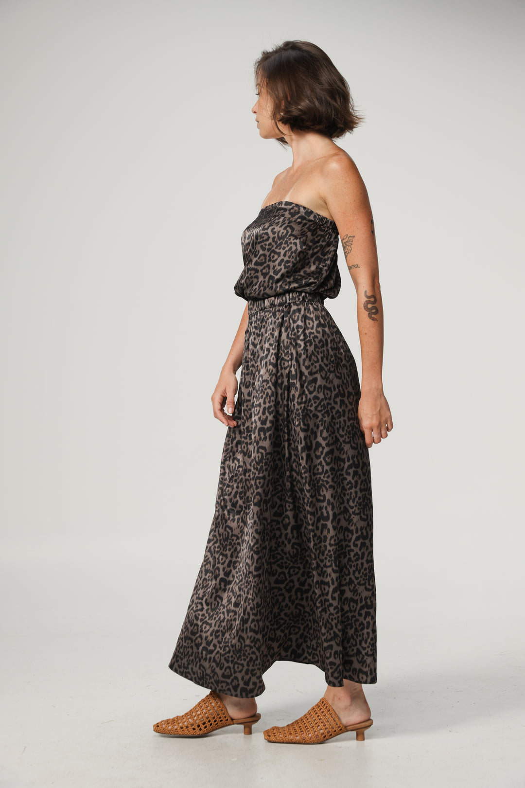 Her Leopard Strapless Dress