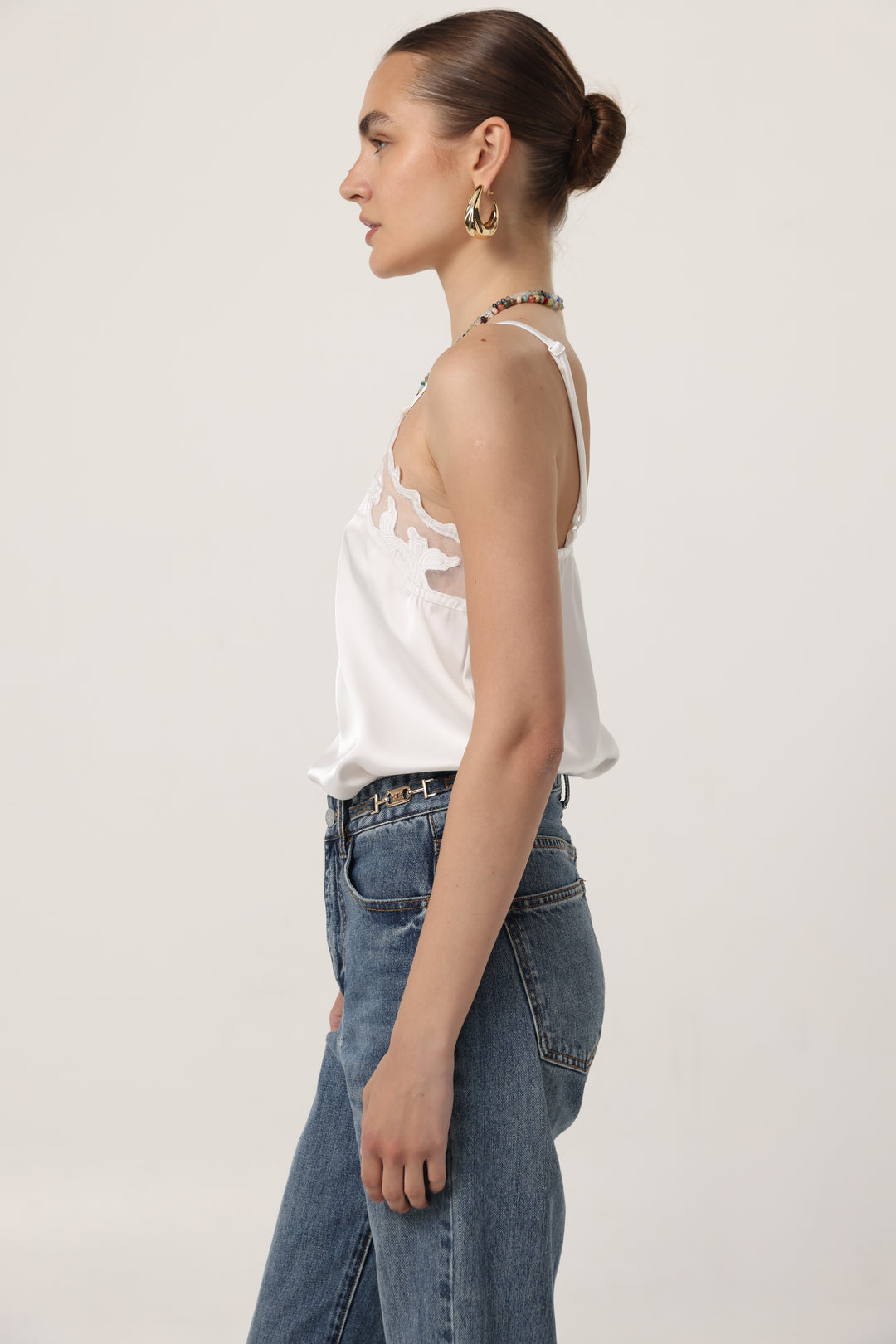 Lace White Tank