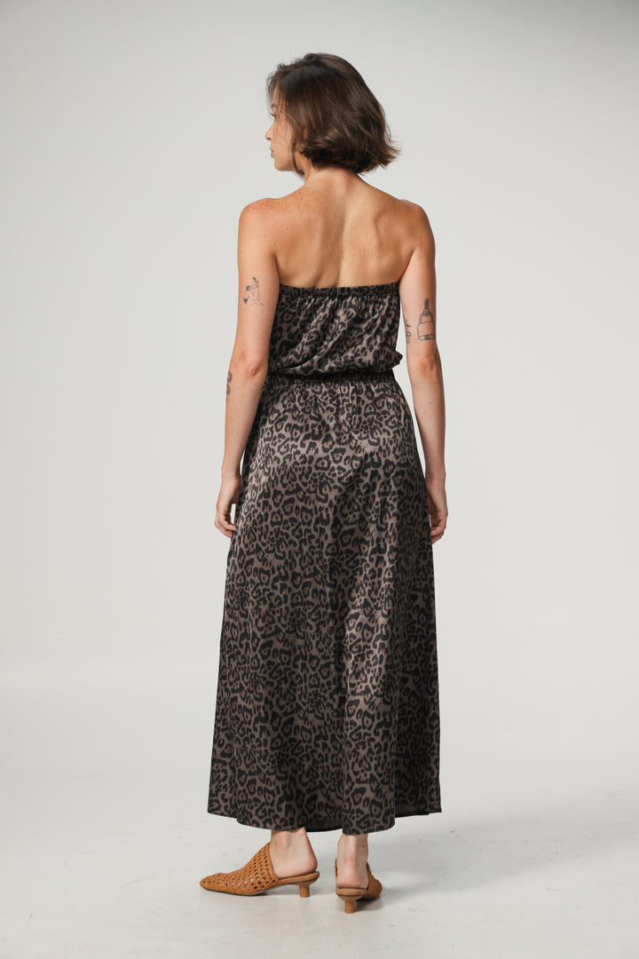 Her Leopard Strapless Dress