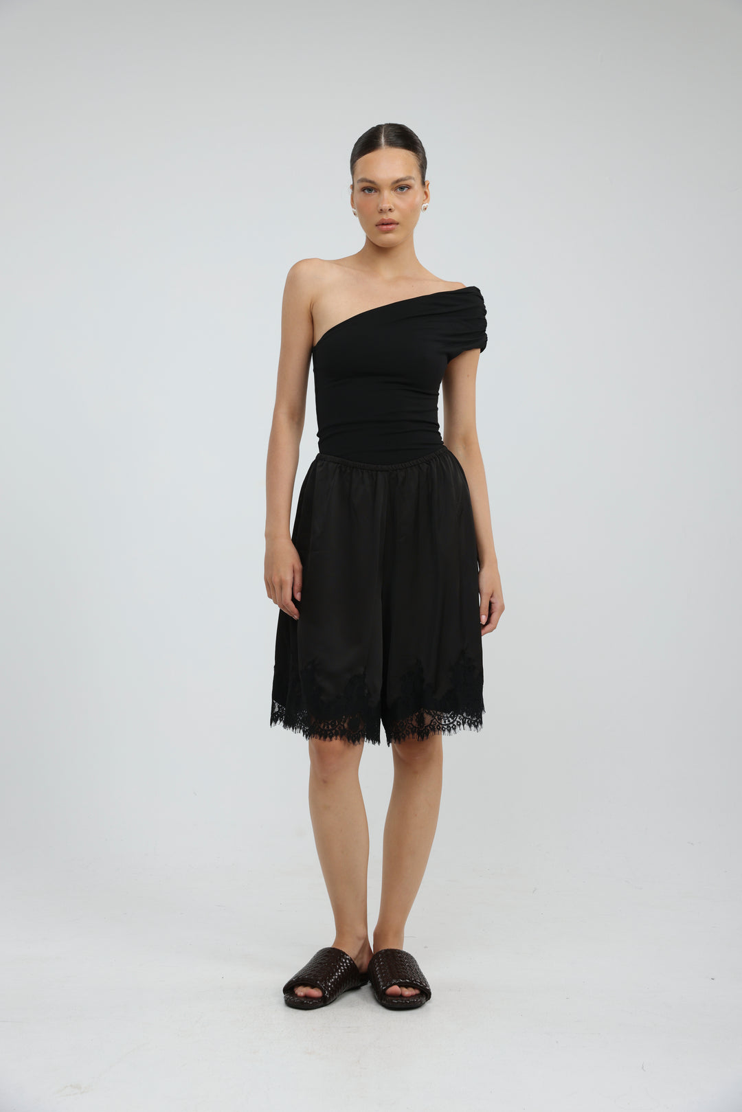 Sunlit Black Bermuda Shorts