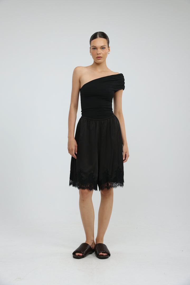 Sunlit Black Bermuda Shorts