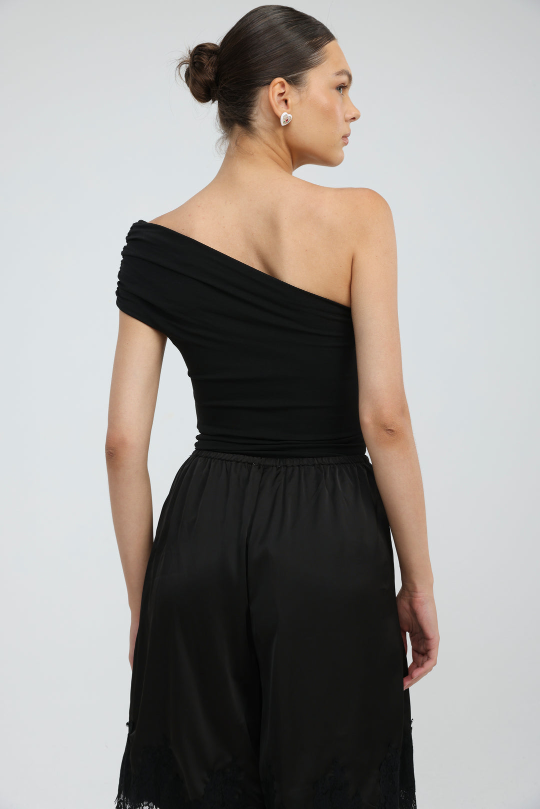 Everglow Black One Shoulder Top