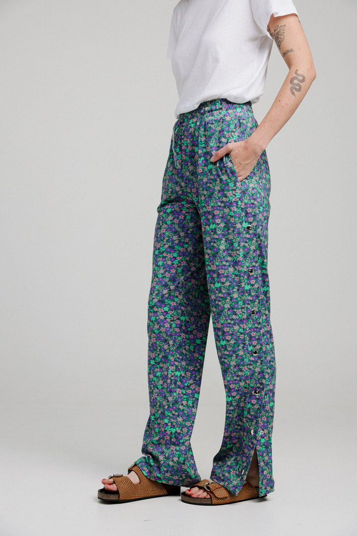 Popper Green Floral Joggers