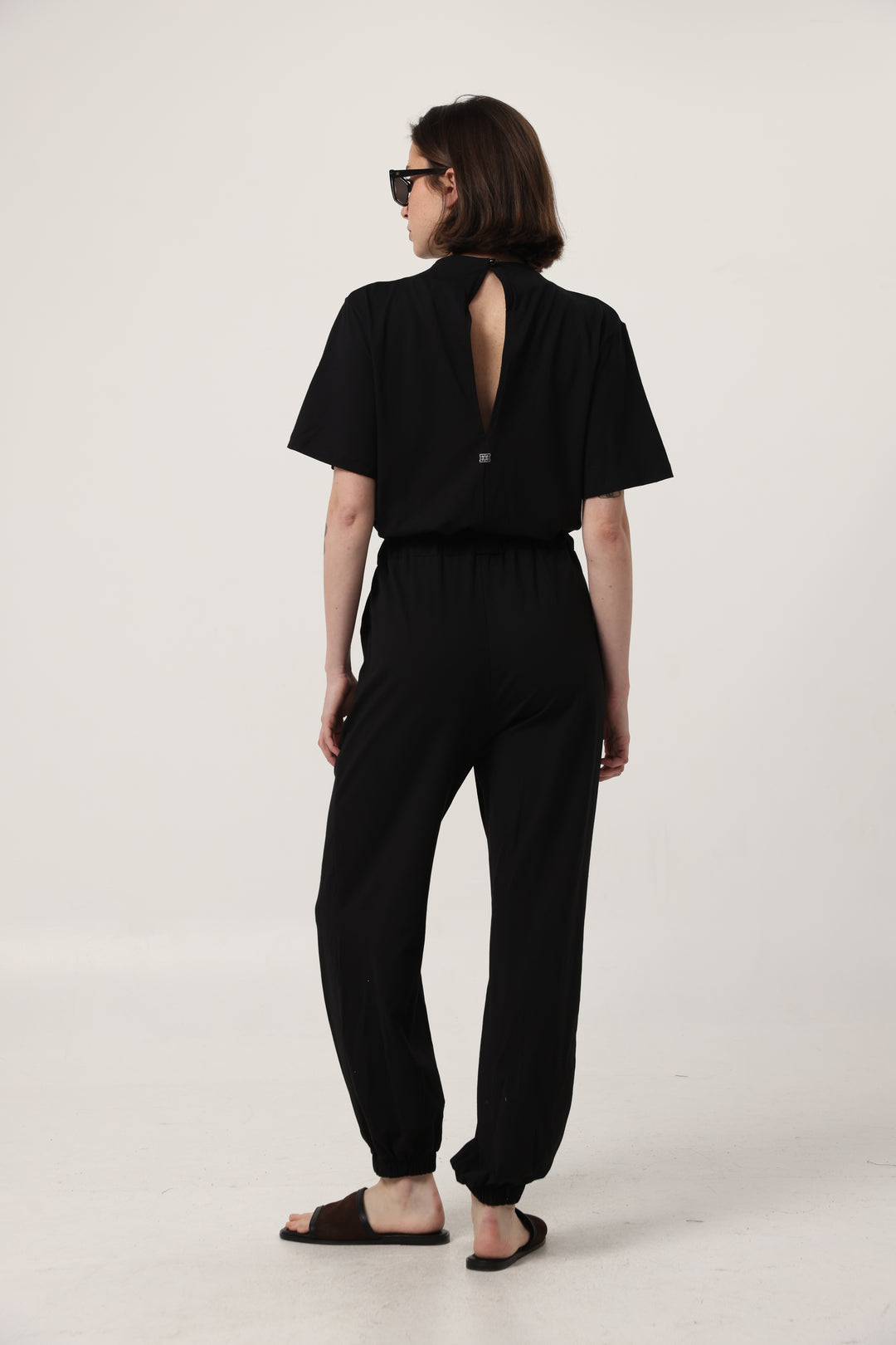 Field Black Mesh Jumpsuit