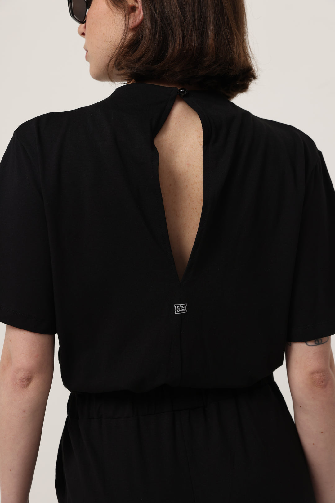 Field Black Mesh Jumpsuit