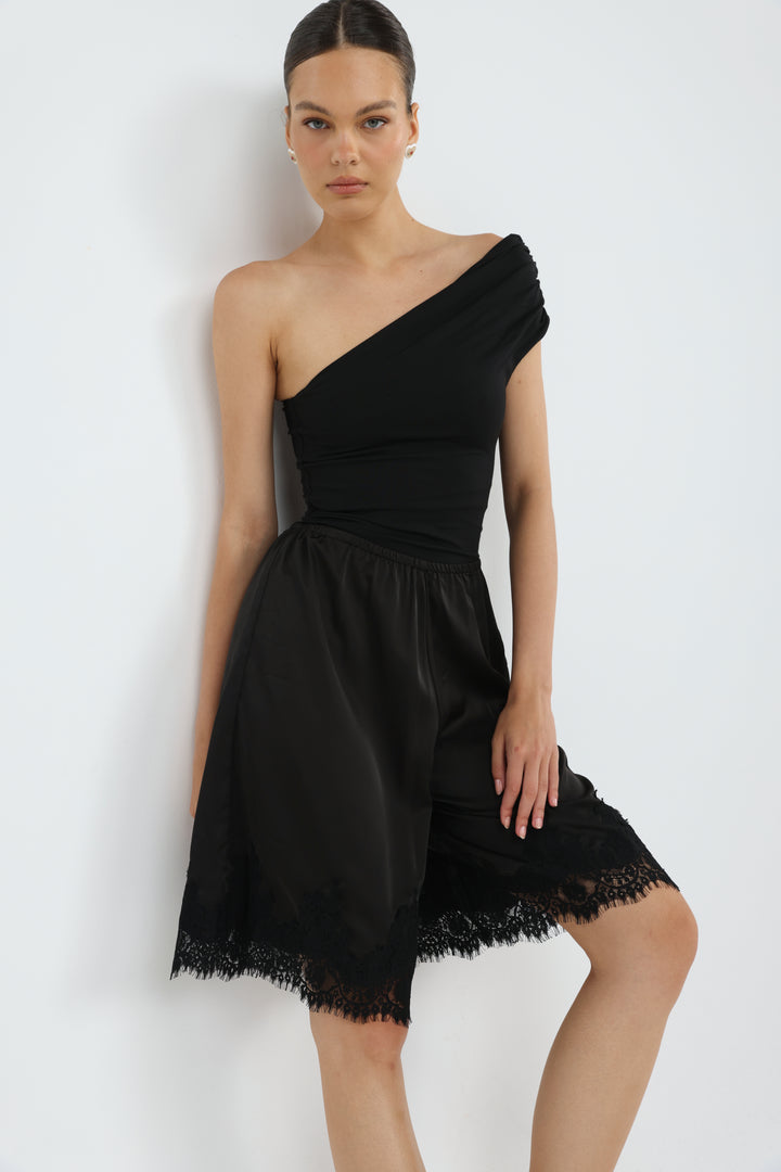 Sunlit Black Bermuda Shorts