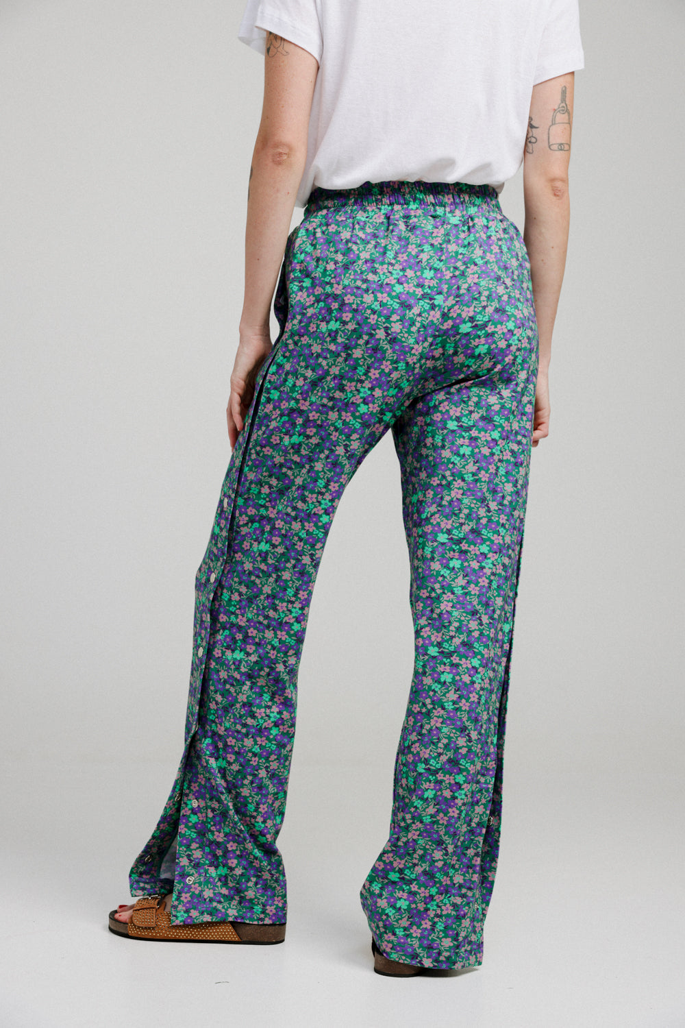 Popper Green Floral Joggers