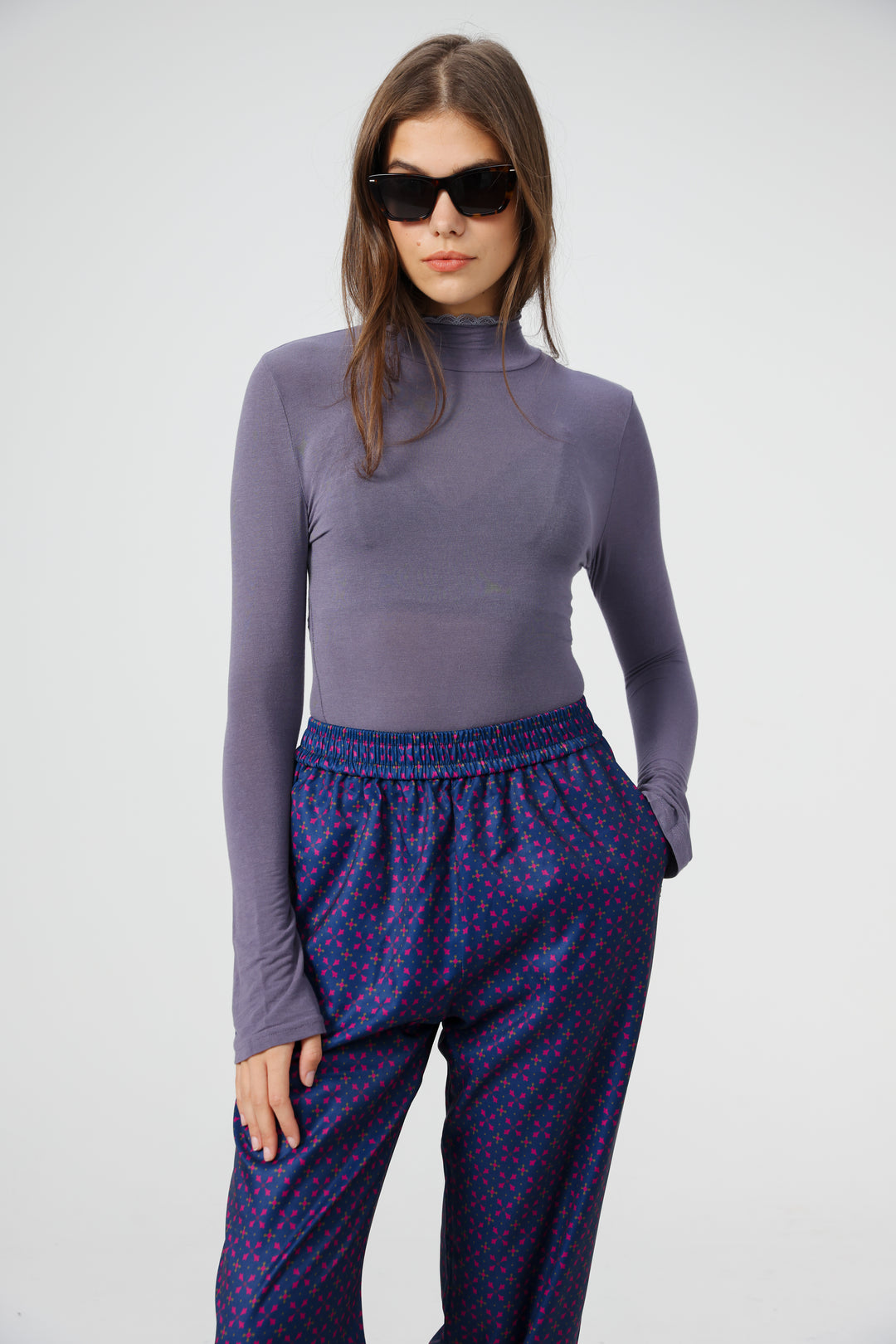 Clean12 Lilac High Neck Shirt